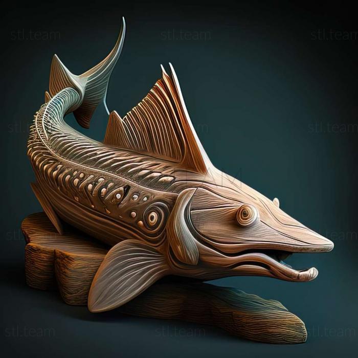 3D модель Осетрові, як лорікарії, сомові риби (STL)